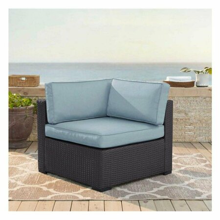 CROSLEY Biscayne Corner Chair With Mist Cushions KO70126BR-MI